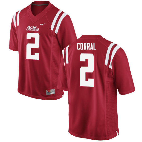 Matt Corral Ole Miss Rebels NCAA Men's Red #2 Stitched Limited College Football Jersey MAS4258HZ